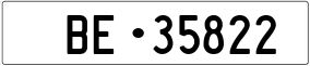 Trailer License Plate